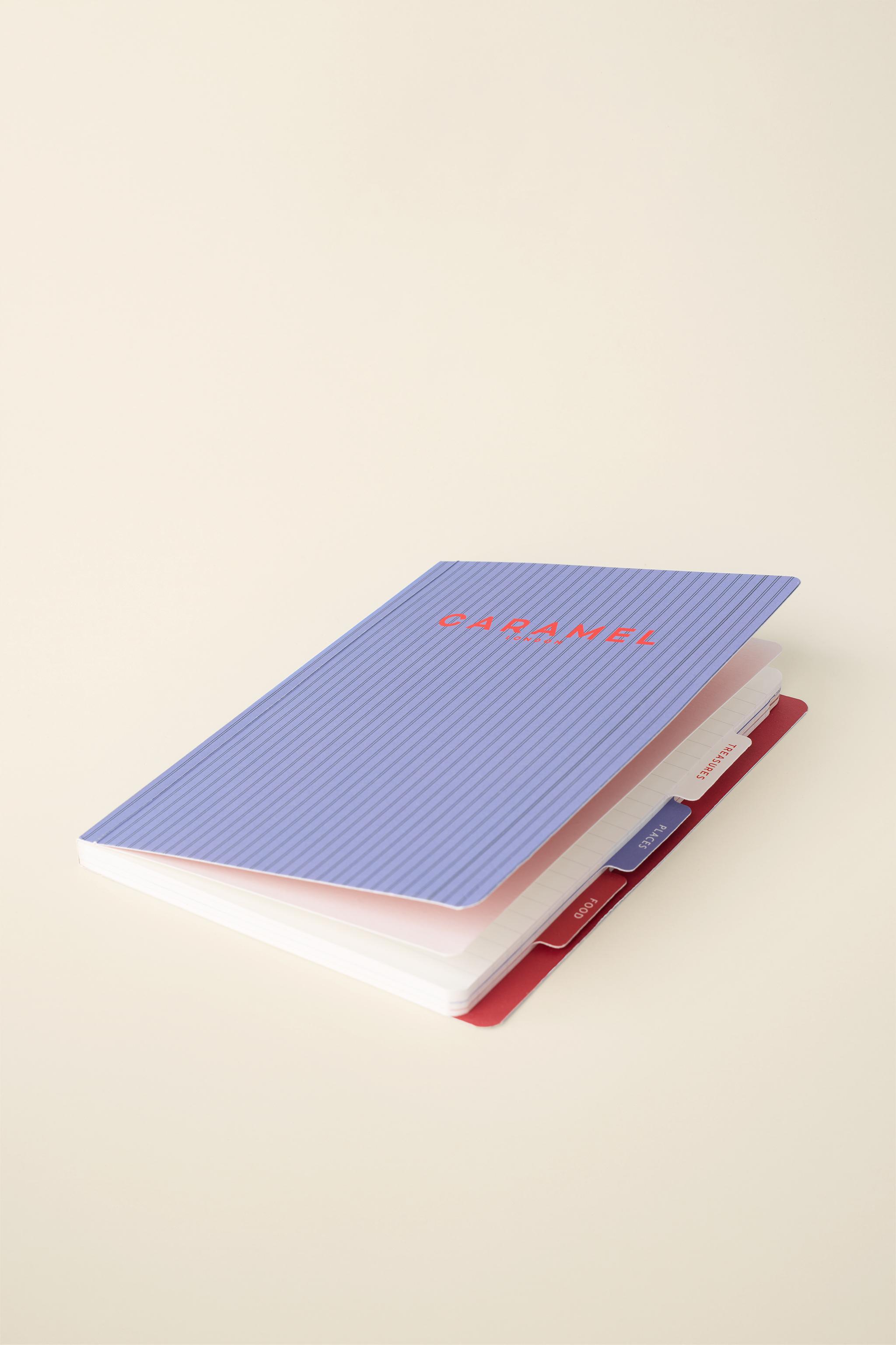 STRIPED NOTEBOOK CREATED BY CARAMEL LONDON X ZARA